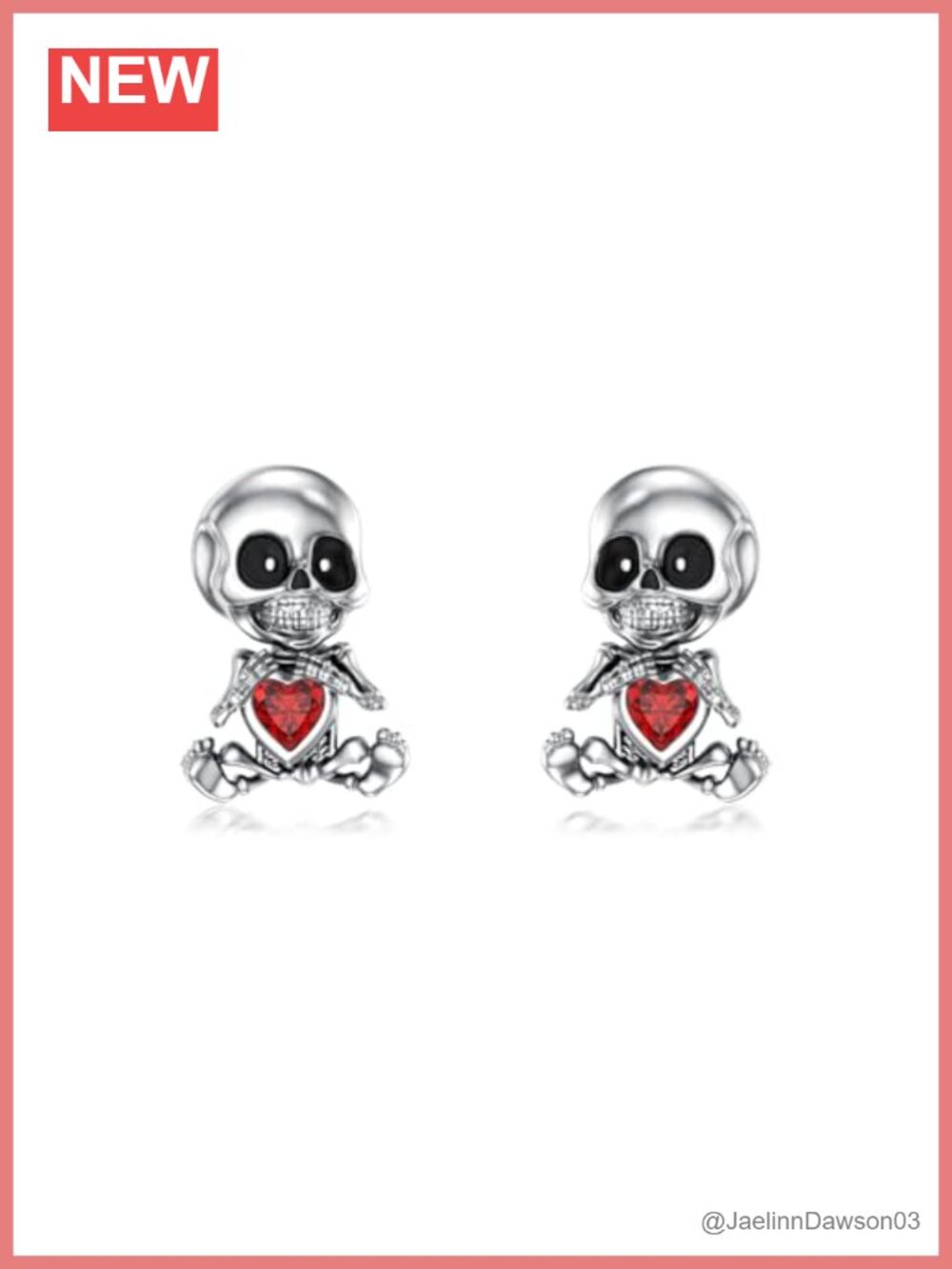 925 Sterling Silver Skull Stud Earrings Gothic Halloween Jewelry